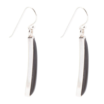 Line Black Onyx Sterling Silver Drop Earrings Barse Jewelry