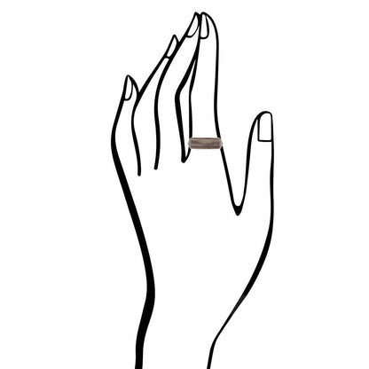 Linear Ring - Black Mother of Pearl Barse Jewelry