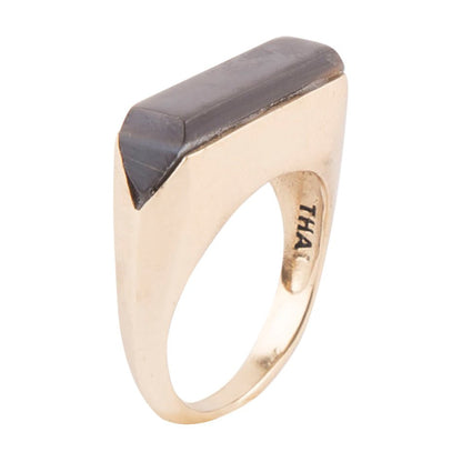 Linear Ring - Black Mother of Pearl Barse Jewelry
