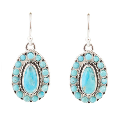 Little Sedona Blue Turquoise and Sterling Silver Drop Earrings Barse Jewelry