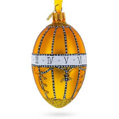 1899 Bouquet of Lilies Clock Royal Egg Glass Ornament 4 Inches BestPysanky