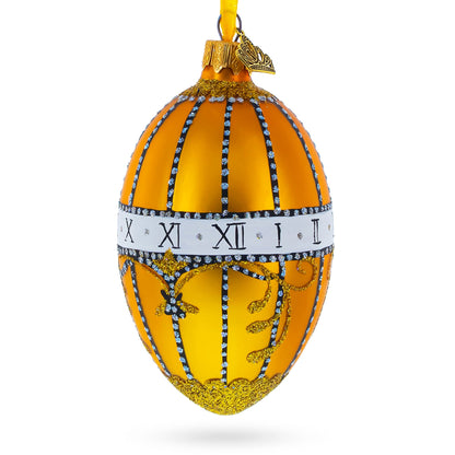 1899 Bouquet of Lilies Clock Royal Egg Glass Ornament 4 Inches BestPysanky