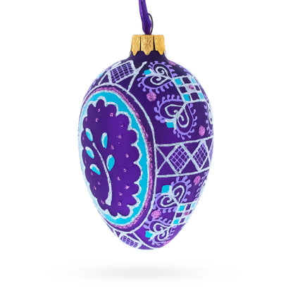 Willow Branch Glass Egg Ornament 4 Inches