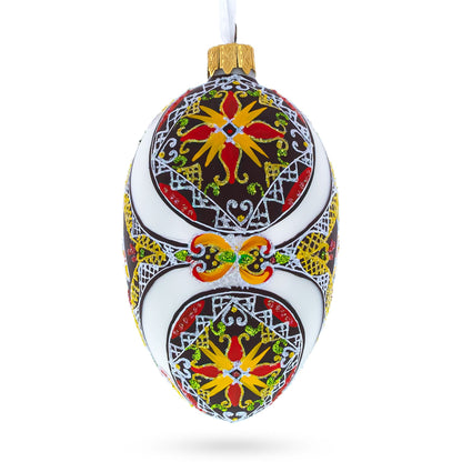 The Horse Ukrainian Glass Egg Ornament 4 Inches BestPysanky