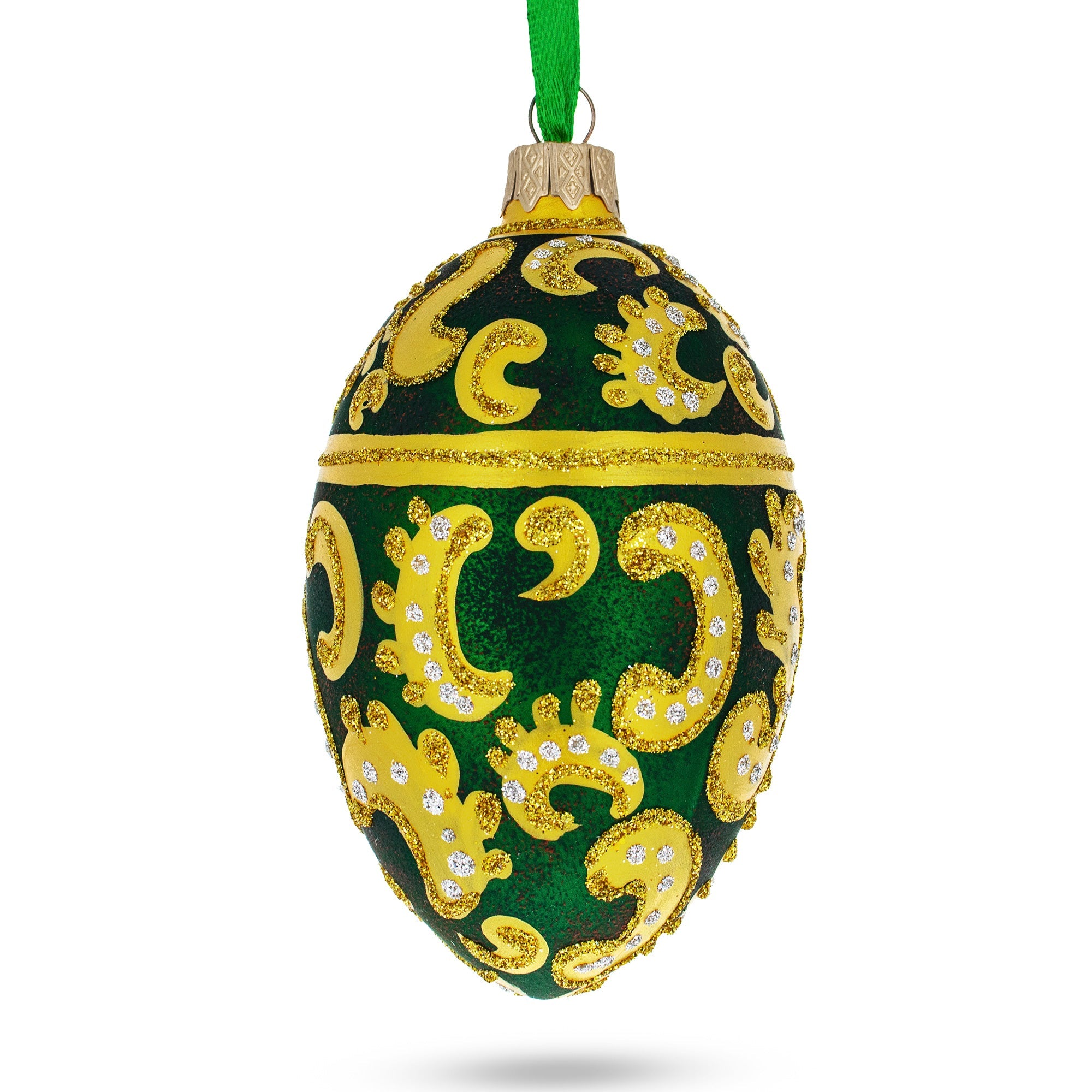 1891 Memory of Azov Royal Glass Egg Ornament 4 Inches BestPysanky
