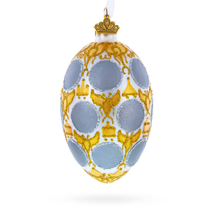 1913 Romanov Tercentenary Royal Glass Egg Ornament 4 Inches BestPysanky