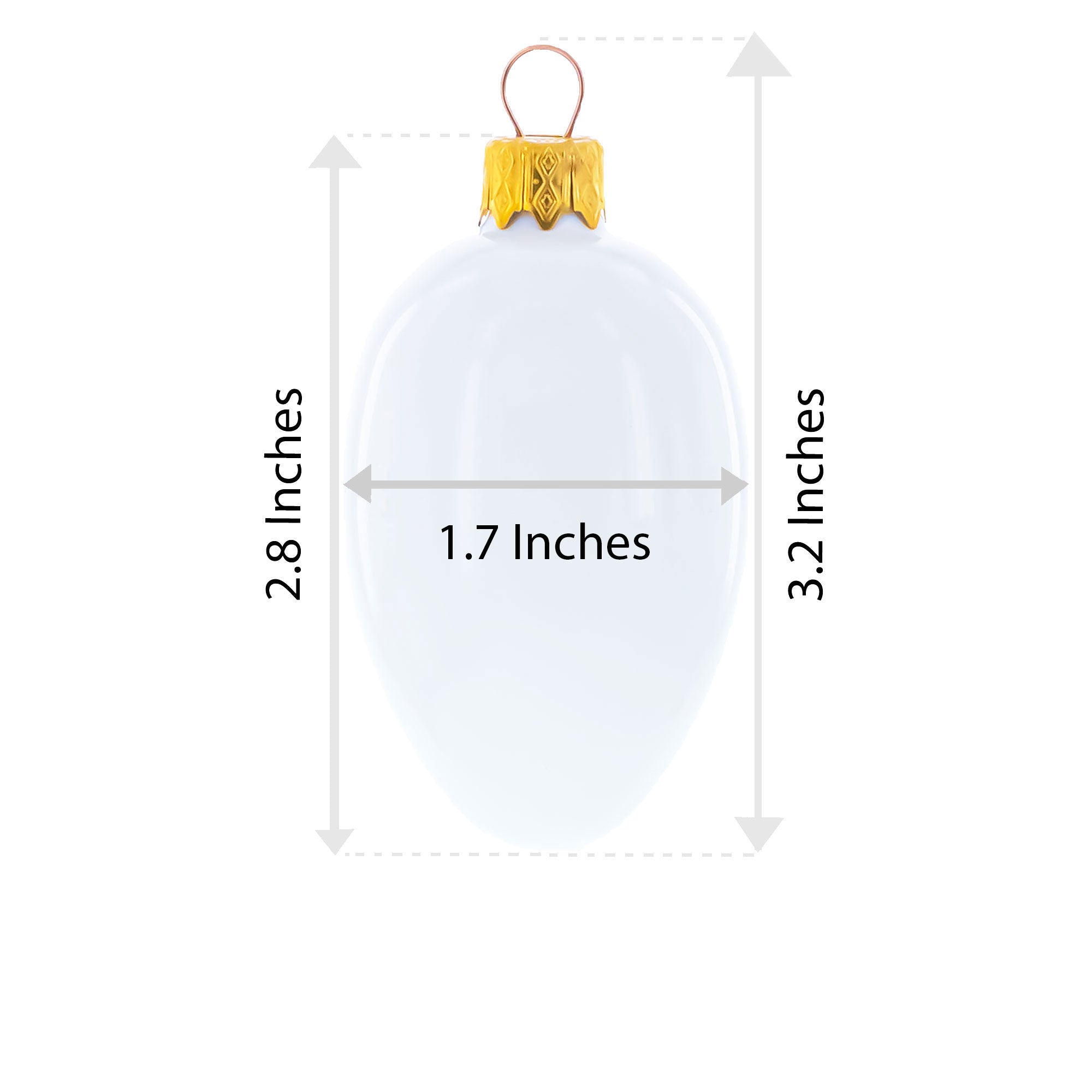 Vibrant Purple with Blue and Gold Glitter Gem Accents Mini Glass Egg Ornament 2.9 Inches