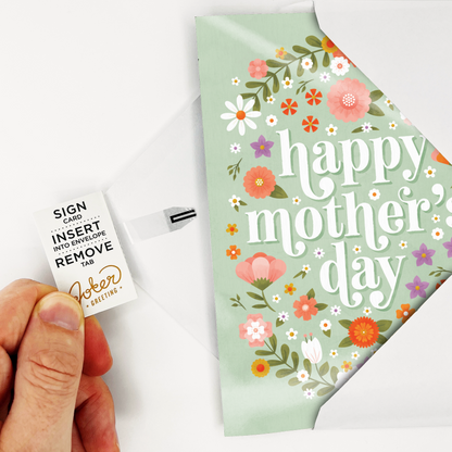 Endless Baby Cry Mother's Day Card with Glitter Joker Greeting