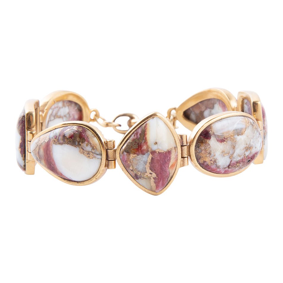 Lots of Links Purple Spiny Oyster Matrix and Bronze Bracelet Barse Jewelry