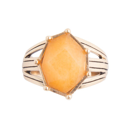Lucky 7's Ring - Yellow Quartz Barse Jewelry