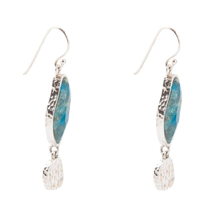 Luna Blue Apatite and Sterling Silver Drop Earrings Barse Jewelry