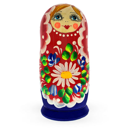 5 Pieces Daisy Multicolor Miniature Wooden  Nesting Dolls