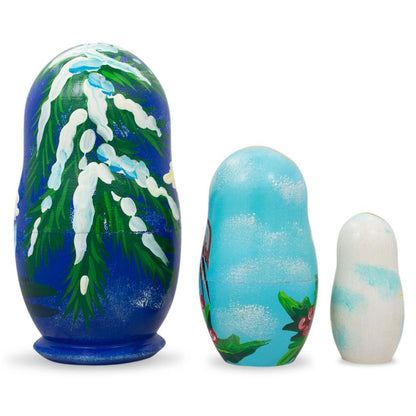 Set of 3 Baby Angels Wooden Nesting Dolls 4.25 Inches BestPysanky