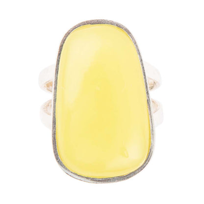 Madeleine Yellow Jade and Sterling Silver Ring Barse Jewelry