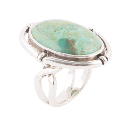 Make a Statement Blue Turquoise and Sterling Silver Ring Barse Jewelry