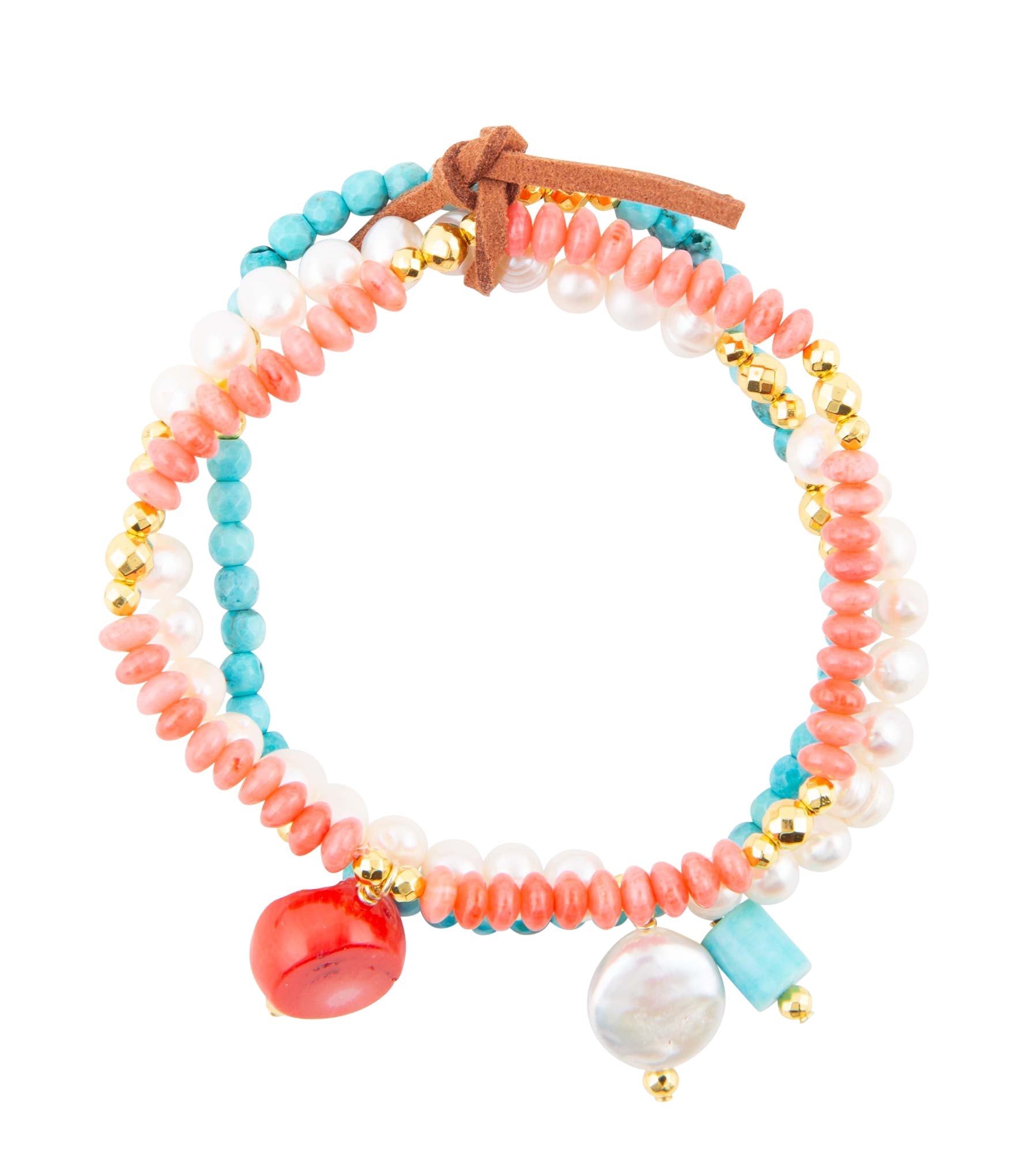 Mandy Colorful Pearl Stretch Bracelet Set Barse Jewelry