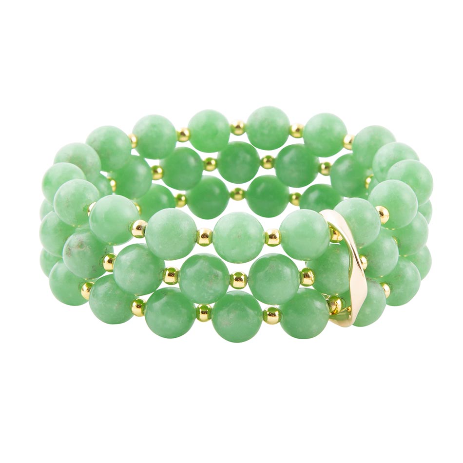 Mint Green Agate Triple Stretch Bracelet Set Barse Jewelry
