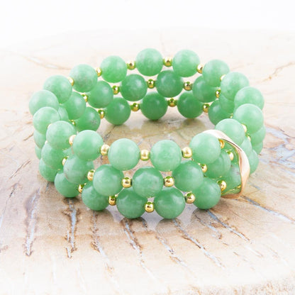 Mint Green Agate Triple Stretch Bracelet Set Barse Jewelry