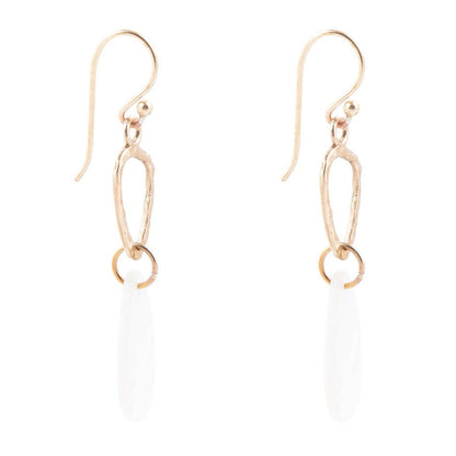 Mother of Pearl and Bronze Drop Earrings Barse Jewelry