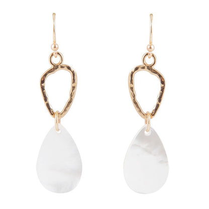 Mother of Pearl and Bronze Drop Earrings Barse Jewelry