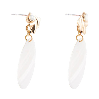 Mother of Pearl Slab Drop Earrings Barse Jewelry