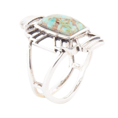Native Sky Blue Turquoise and Sterling Silver Ring Barse Jewelry