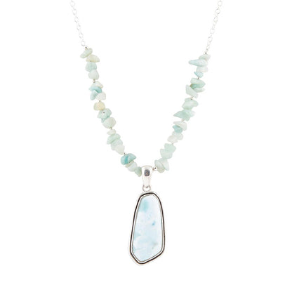 Natural Wonders Blue Larimar and Sterling Silver Necklace Barse Jewelry