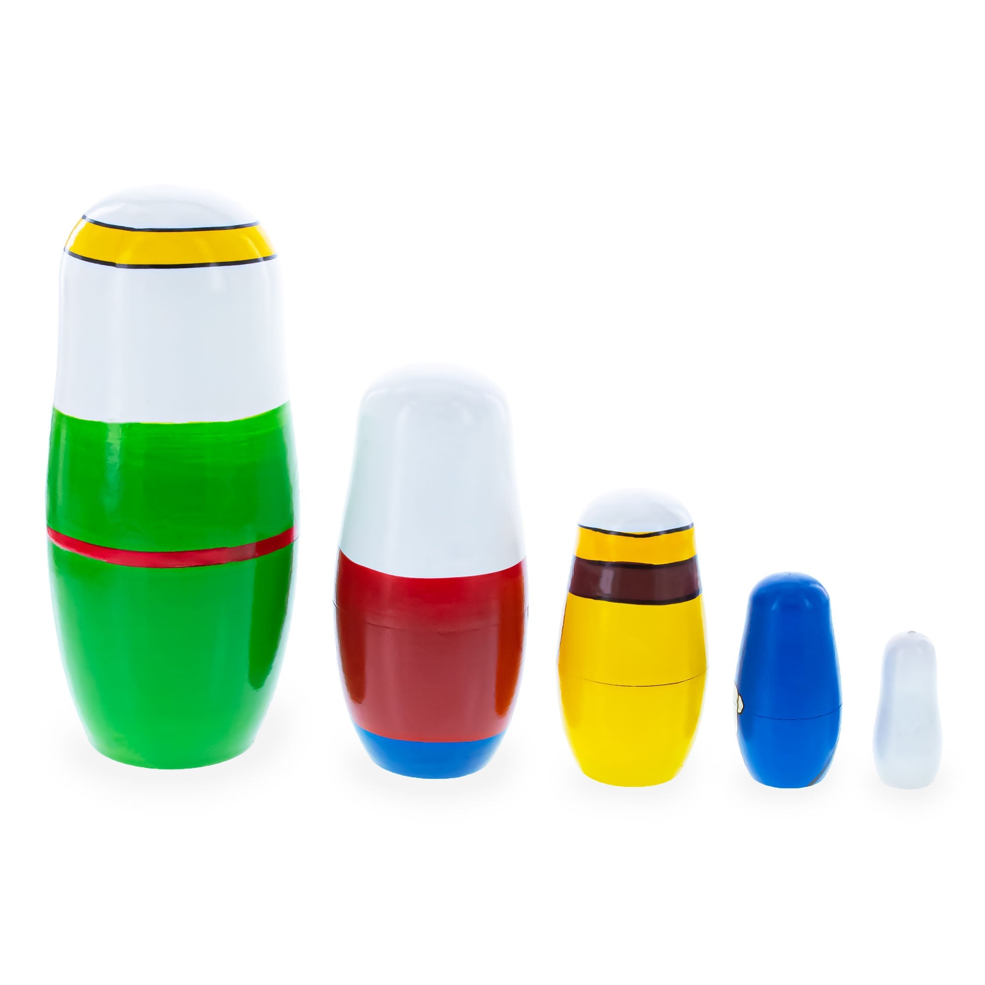 Set of 5 Nativity Scene Wooden Nesting Dolls 5.75 Inches BestPysanky