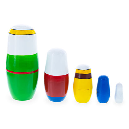 Set of 5 Nativity Scene Wooden Nesting Dolls 5.75 Inches BestPysanky