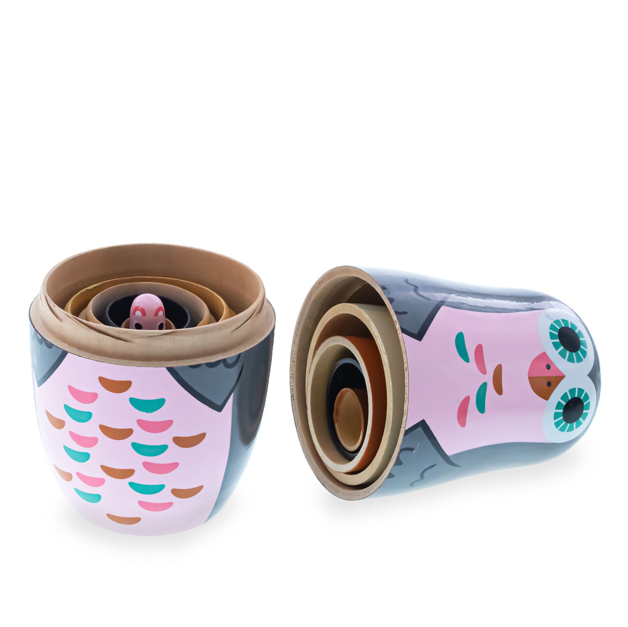 Set of 6 Animals Wooden Nesting Dolls