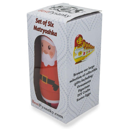 6 Plastic Nesting Dolls - Santa, Snowman, Reindeer, Tree, Elf & Gingerbread BestPysanky