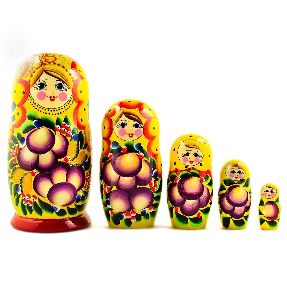 Set of 5 Darya Nesting Dolls 7 Inches BestPysanky