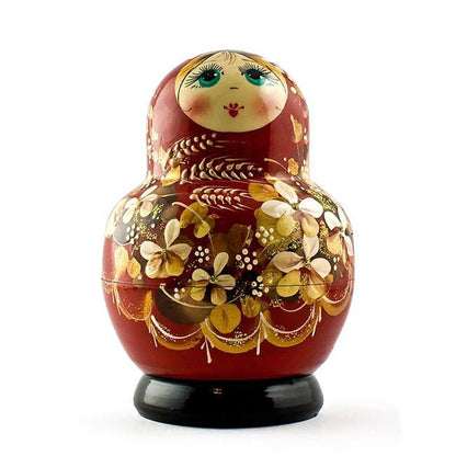 Set of 5 Golden Flowers Nesting Dolls  5 Inches BestPysanky