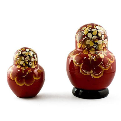 Set of 5 Golden Flowers Nesting Dolls  5 Inches BestPysanky