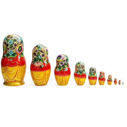 Set of 10 Cinderella Wooden Nesting Dolls 10 Inches BestPysanky