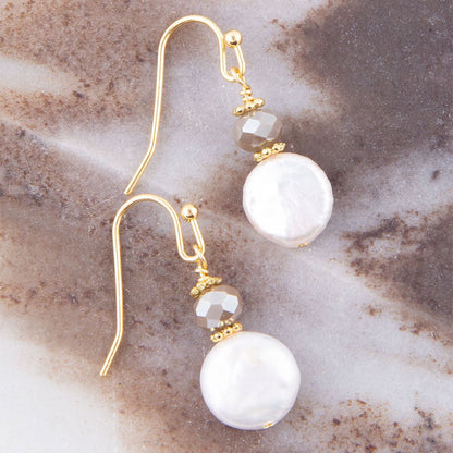 Noche Pearl Drop Earrings Barse Jewelry