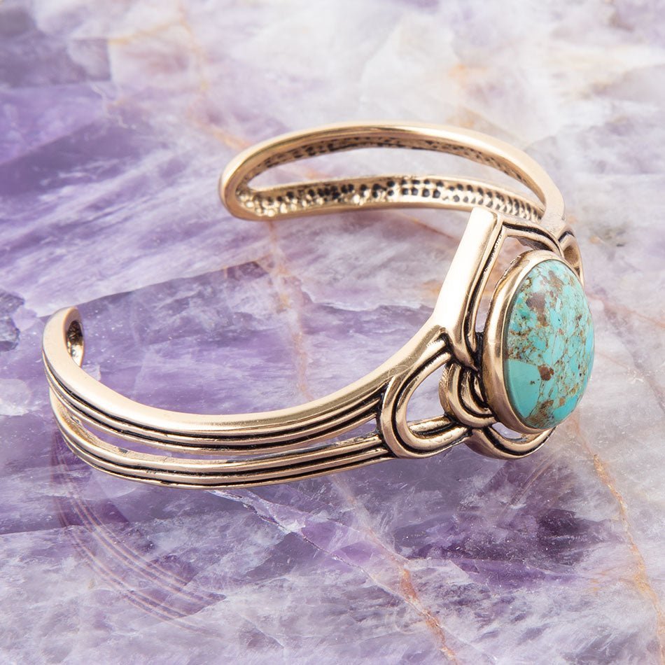 Nova Turquoise and Bronze Cuff Bracelet Barse Jewelry