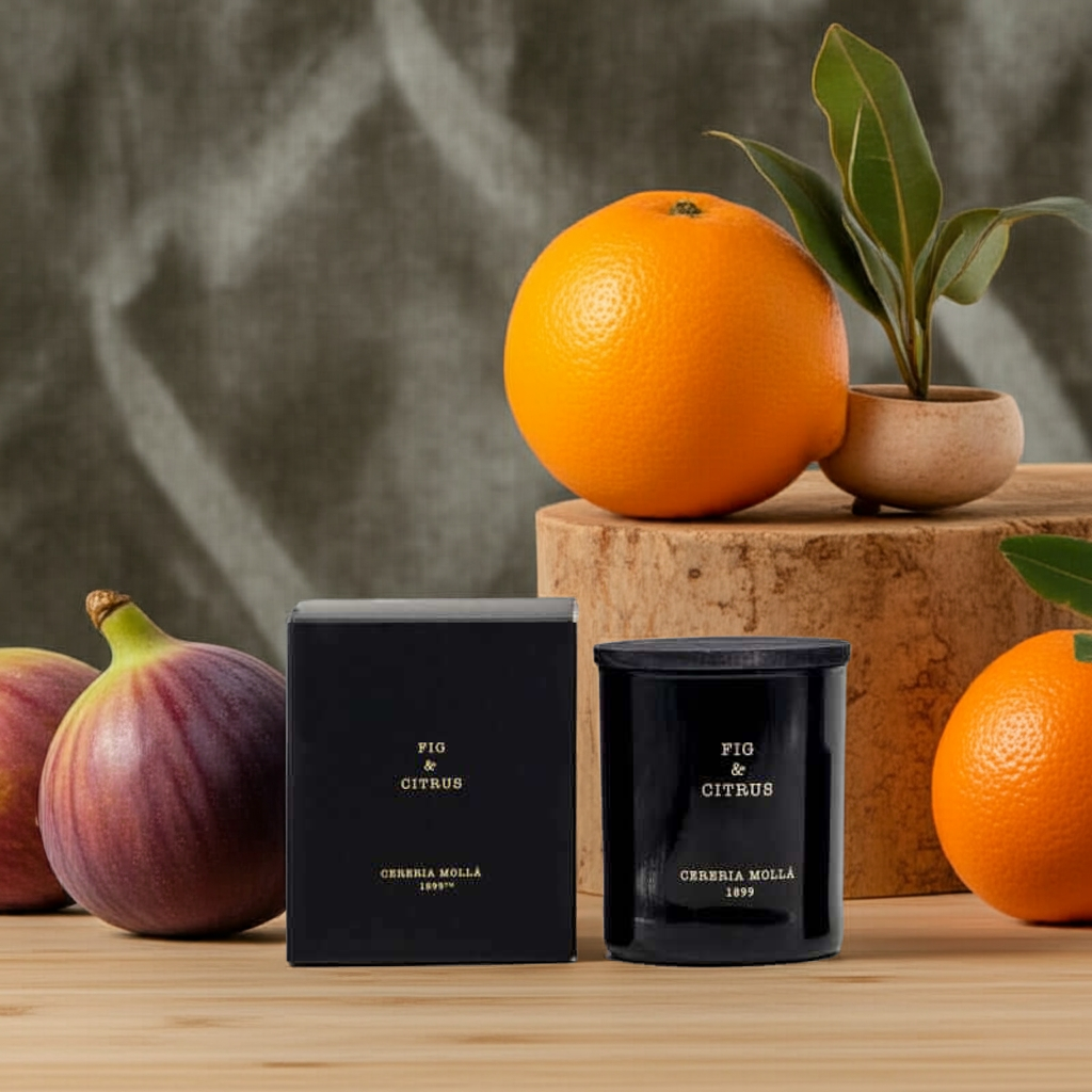 Cereria Molla - Fig & Citrus Black Premium Candle - 8 oz / 230 g - Coastous