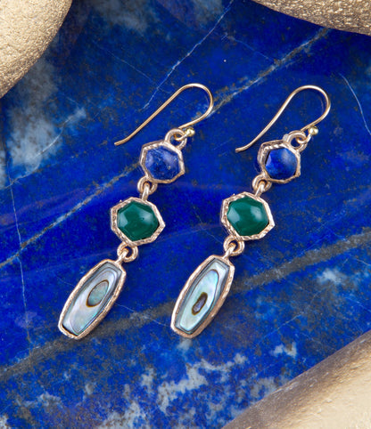 Odyssey Lapis Multi-Stone Earrings Barse Jewelry
