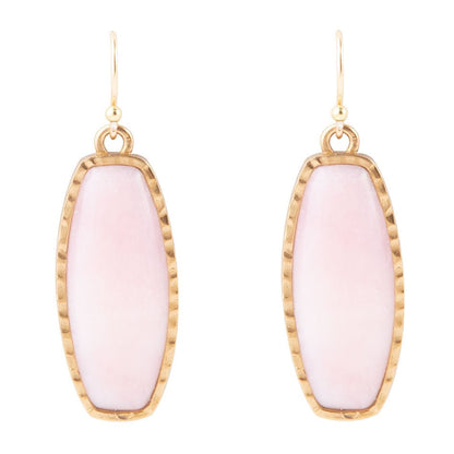Odyssey Long Pink Opal and Bronze Earrings Barse Jewelry