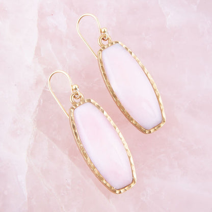 Odyssey Long Pink Opal and Bronze Earrings Barse Jewelry