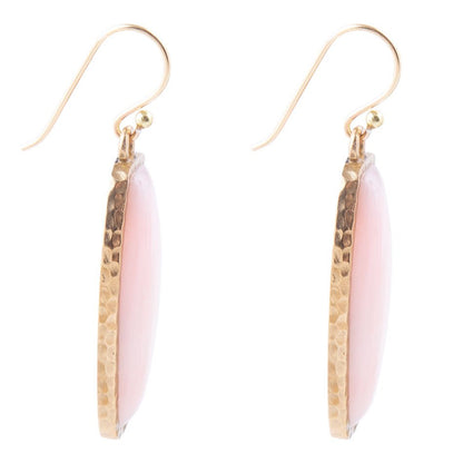 Odyssey Long Pink Opal and Bronze Earrings Barse Jewelry