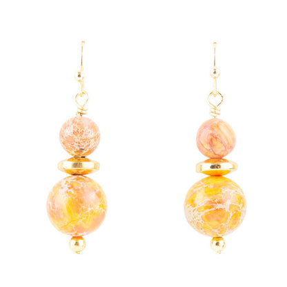 Orange Jasper Drop Earrings Barse Jewelry