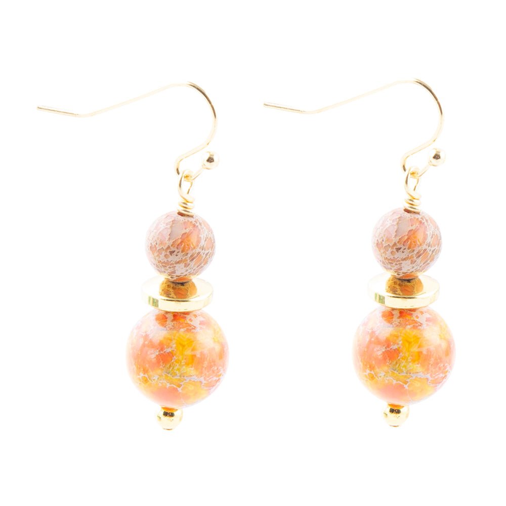 Orange Jasper Drop Earrings Barse Jewelry
