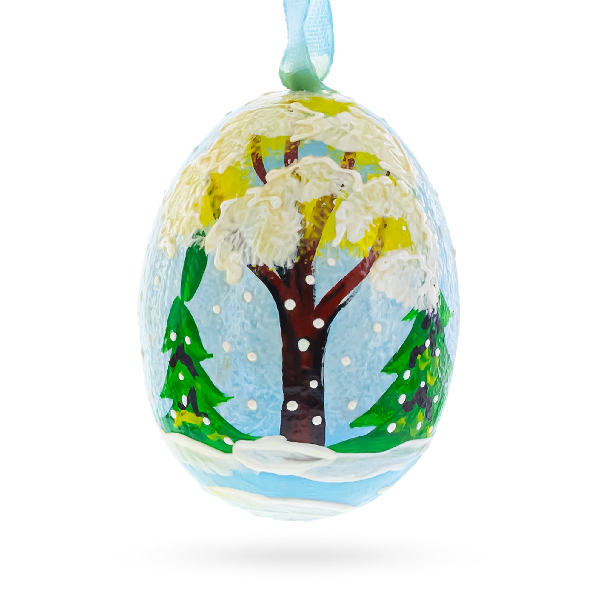 Bunny with Present Wooden Christmas Ornament BestPysanky