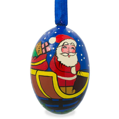 Santa Riding Wooden Christmas Ornament BestPysanky