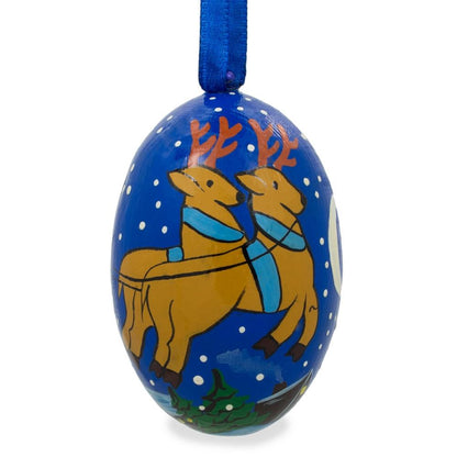 Santa Riding Wooden Christmas Ornament BestPysanky