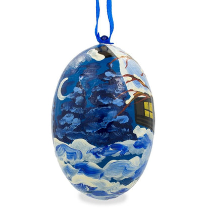 Snowman Couple Wooden Christmas Ornament 3 Inches BestPysanky