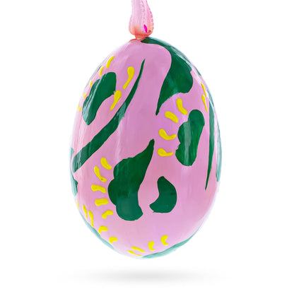 Dog with Flower Wooden Christmas Ornament 3 Inches BestPysanky