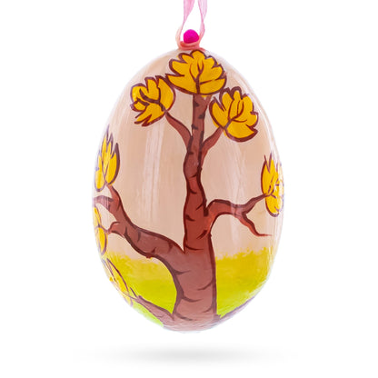 Cardinal Bird in Autumn Wooden Christmas Ornament 3 Inches BestPysanky